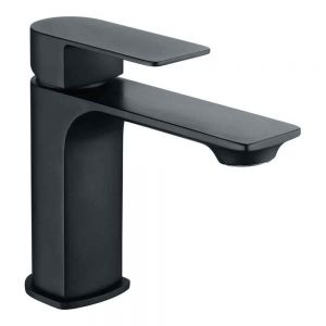Moods Adelaide Matt Black Mono Basin Mixer Tap with Waste