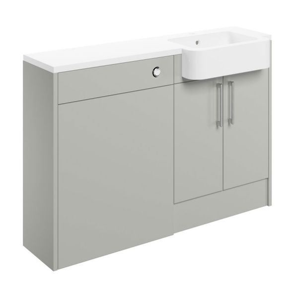 Moods Avonwick Light Grey 1242mm Basin and WC Unit Pack RH