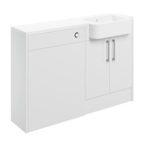 Moods Avonwick White Gloss 1242mm Basin and WC Unit Pack RH