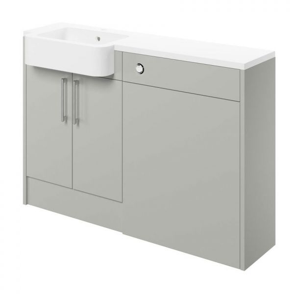 Moods Avonwick Light Grey 1242mm Basin and WC Unit Pack LH