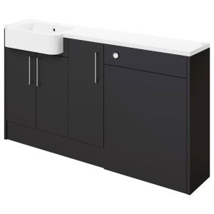 Moods Avonwick Graphite Grey 1542mm Basin and WC Unit Pack LH
