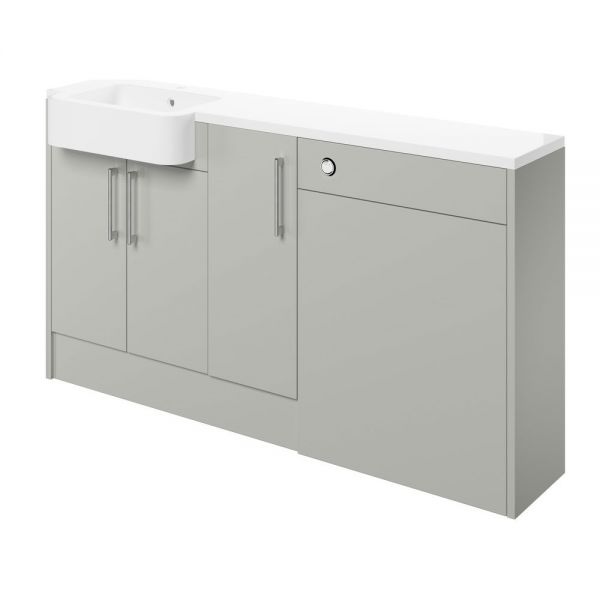 Moods Avonwick Light Grey 1542mm Basin and WC Unit Pack LH