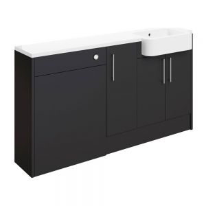 Moods Avonwick Graphite Grey 1542mm Basin and WC Unit Pack RH