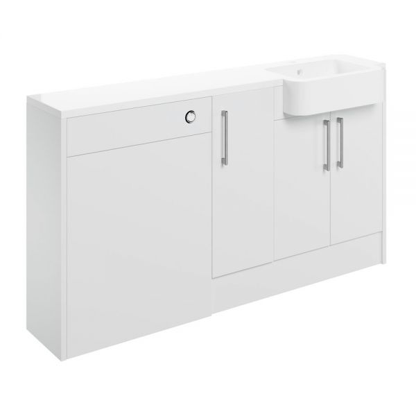 Moods Avonwick White Gloss 1542mm Basin and WC Unit Pack RH