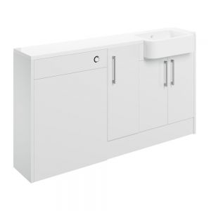 Moods Avonwick White Gloss 1542mm Basin and WC Unit Pack RH