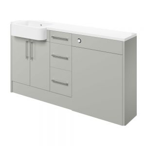 Moods Avonwick Drawer Light Grey 1542mm Basin and WC Unit Pack LH
