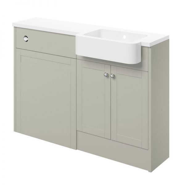 Moods Bickington Matt Latte 1242mm Basin and WC Unit Pack RH