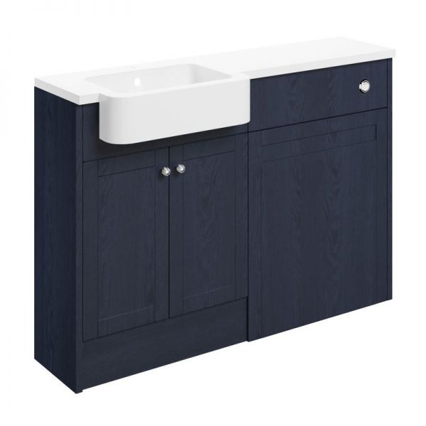 Moods Bickington Indigo Ash 1242mm Basin and WC Unit Pack LH