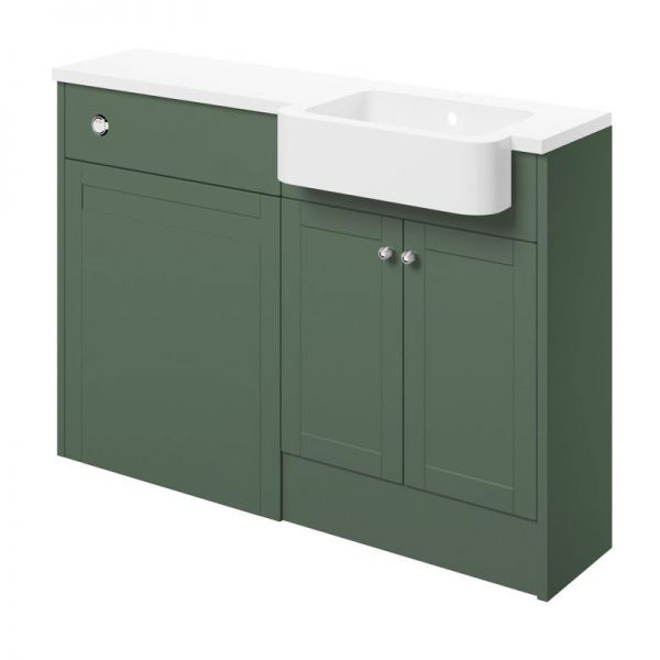 Moods Bickington Sage Green 1242mm Basin and WC Unit Pack RH
