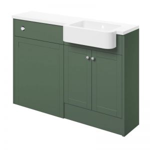 Moods Bickington Sage Green 1242mm Basin and WC Unit Pack RH