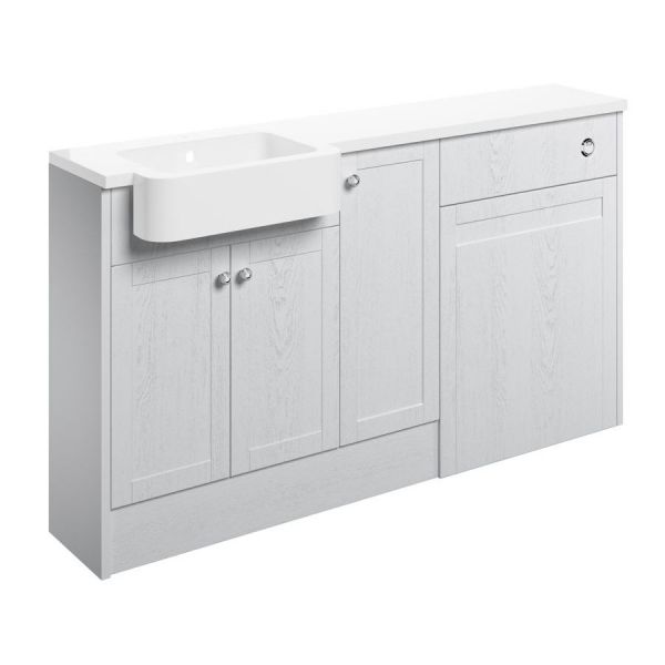 Moods Bickington White Ash 1542mm Basin and WC Unit Pack LH