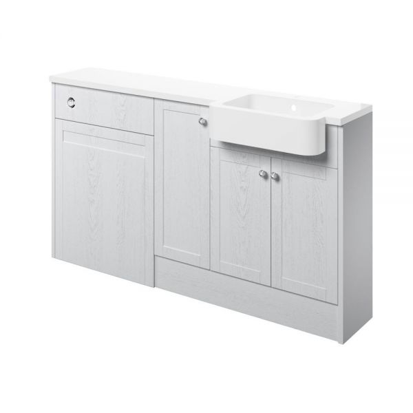 Moods Bickington White Ash 1542mm Basin and WC Unit Pack RH