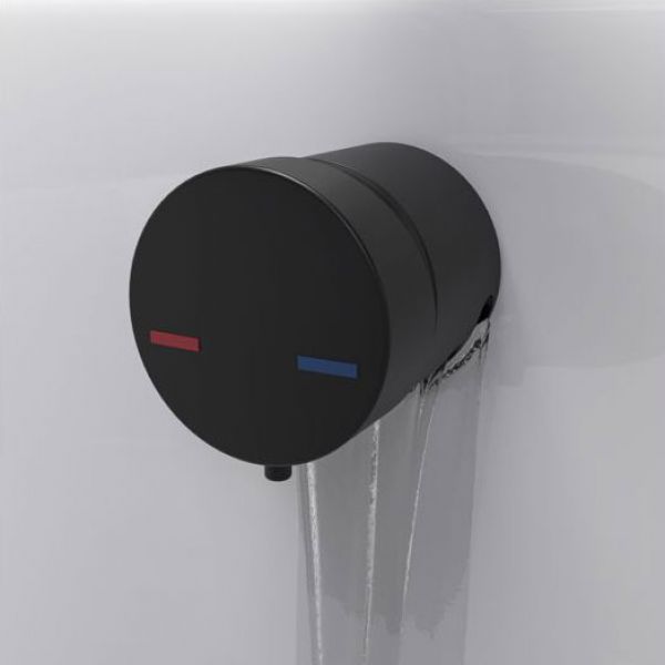 Moods Black Overflow Bath Filler Waste with Integrated Valve #2