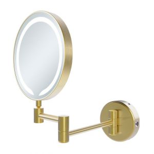 Moods Brave Round LED Cosmetic Mirror Brushed Brass