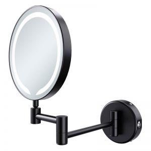 Moods Brave Round LED Cosmetic Mirror Matt Black