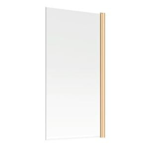Moods Brushed Brass Single Panel Hinged Bath Screen