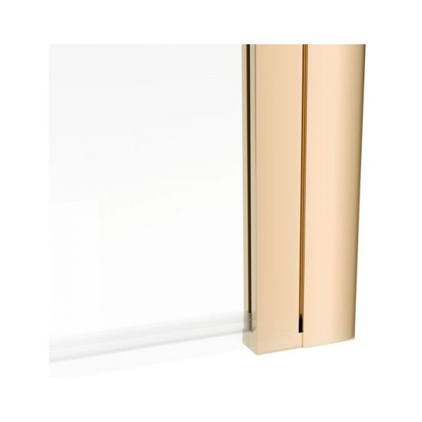 Moods Brushed Brass Single Panel Hinged Bath Screen #3