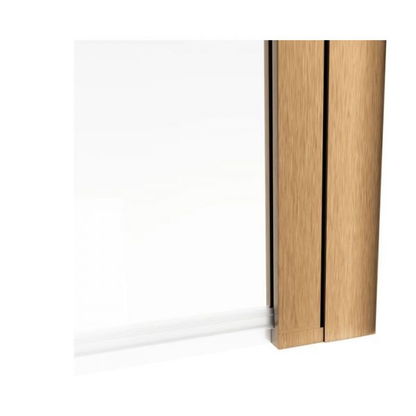 Moods Brushed Bronze Single Panel Hinged Bath Screen #3