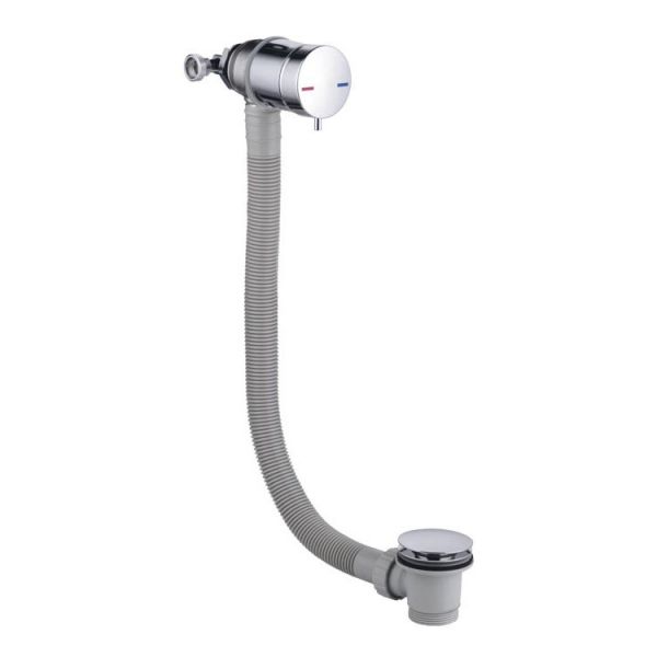 Moods Chrome Overflow Bath Filler Waste with Integrated Valve
