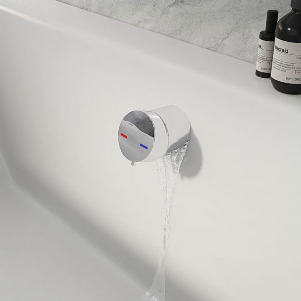 Moods Chrome Overflow Bath Filler Waste with Integrated Valve #3