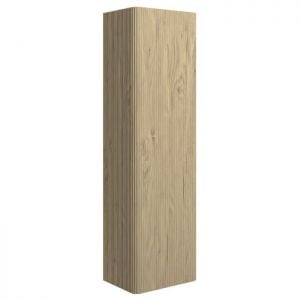 Moods Cuba Textured Oak Wall Hung Tall Bathroom Storage Unit