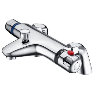 Moods Thermostatic Chrome Deck Bath Shower Mixer Tap