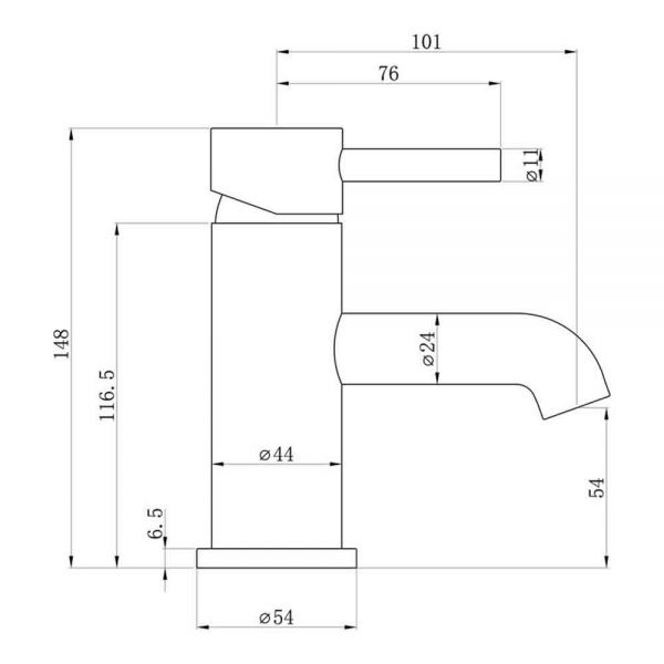 Moods Eustache Brushed Brass Mono Basin Mixer Tap with Waste #2