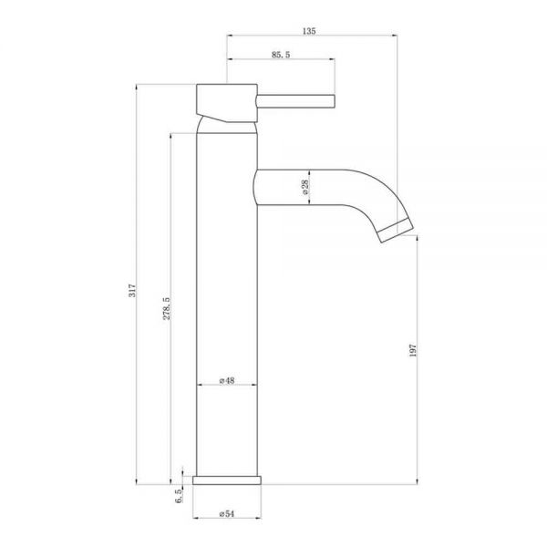 Moods Eustache Chrome Tall Basin Mixer Tap #2