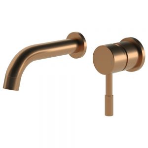 Moods Eustache Brushed Bronze Wall Mounted Basin Mixer Tap