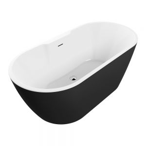 Moods Eversley 1655 x 745 Black Freestanding Bath