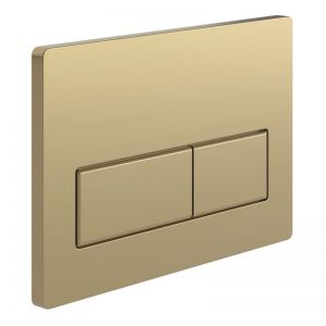 Moods Rectangular Dual Flush Plate Brushed Bronze