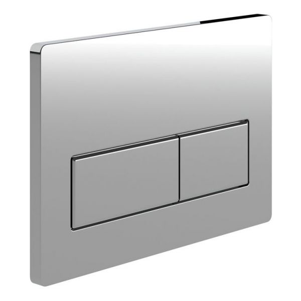 Moods Rectangular Dual Flush Plate Chrome