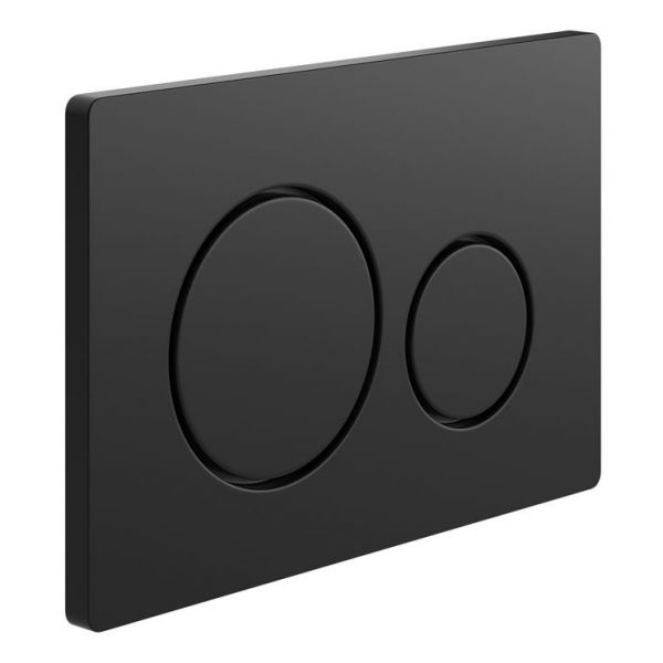 Moods Round Dual Flush Plate Black