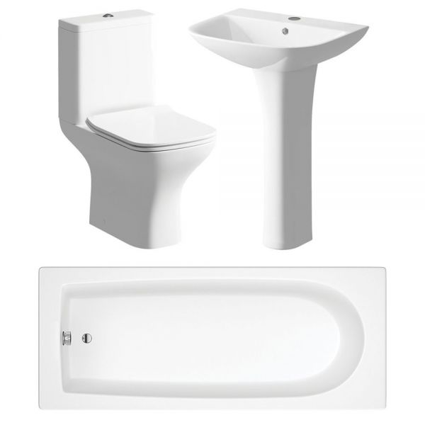 Moods Gya Toilet, Basin and 1800 Bath Bathroom Suite