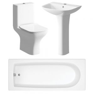 Moods Gya Toilet, Basin and 1700 Bath Bathroom Suite