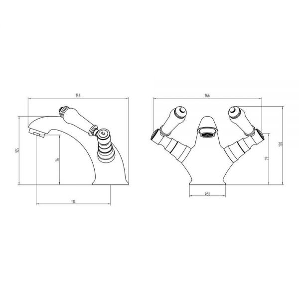 Moods Hempstead Chrome Mono Basin Mixer Tap with Waste #2
