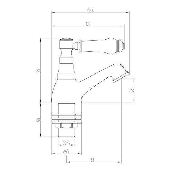 Moods Hempstead Chrome Bath Pillar Taps #2