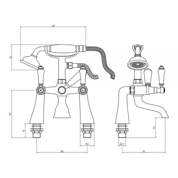 Moods Hempstead Chrome Bath Shower Mixer Tap #2