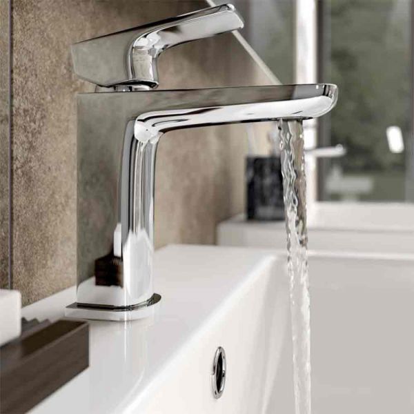 Moods Hingham Chrome Mono Basin Mixer Tap with Waste #2