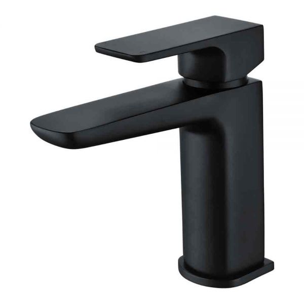 Moods Hingham Matt Black Mono Basin Mixer Tap with Waste