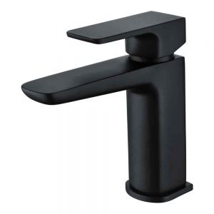 Moods Hingham Matt Black Mono Basin Mixer Tap with Waste