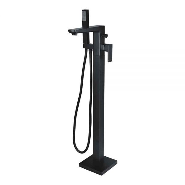 Moods Hingham Matt Black Floor Standing Bath Shower Mixer Tap