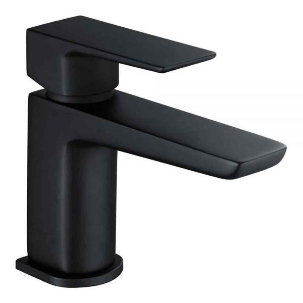 Moods Hingham Matt Black Mini Basin Mixer Tap with Waste