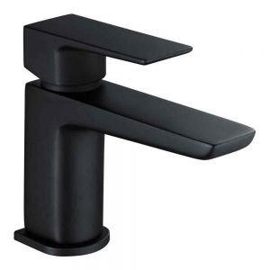 Moods Hingham Matt Black Mini Basin Mixer Tap with Waste
