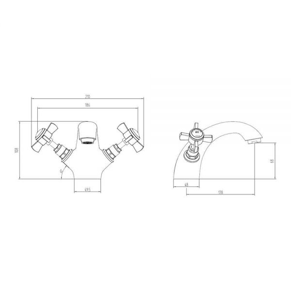 Moods Huron Brushed Brass Mono Basin Mixer Tap with Waste #3