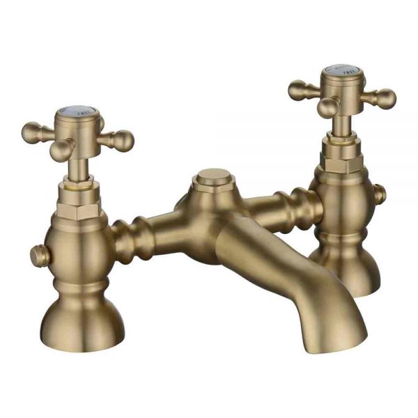 Moods Huron Brushed Brass Bath Filler Tap