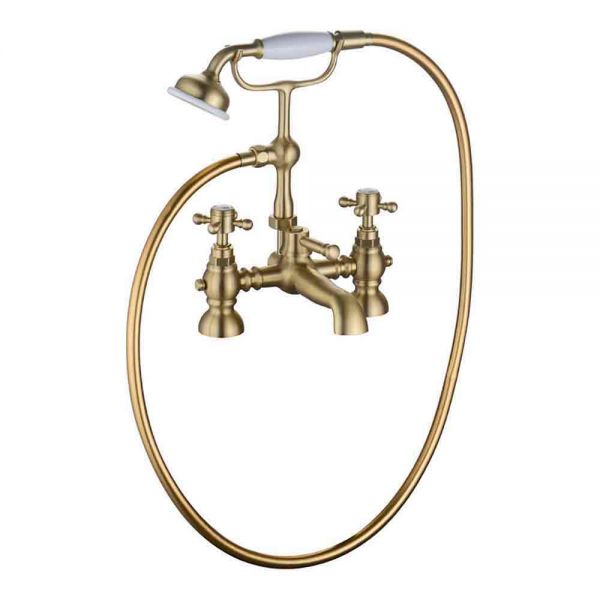 Moods Huron Brushed Brass Bath Shower Mixer Tap