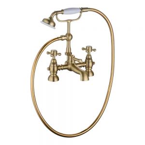 Moods Huron Brushed Brass Bath Shower Mixer Tap
