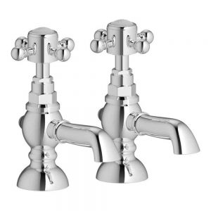 Moods Huron Chrome Basin Pillar Taps