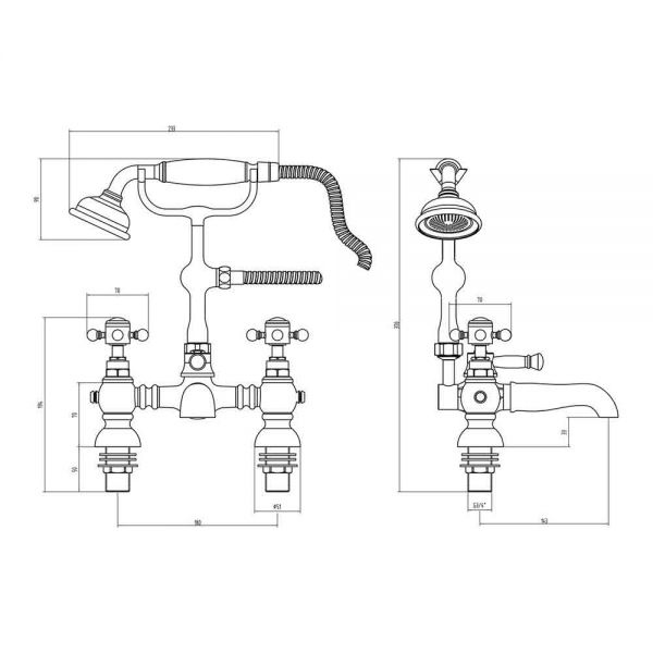 Moods Huron Chrome Bath Shower Mixer Tap #2